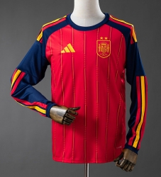 2026 Spain LONG SLEEVE 2 star Soccer jersey